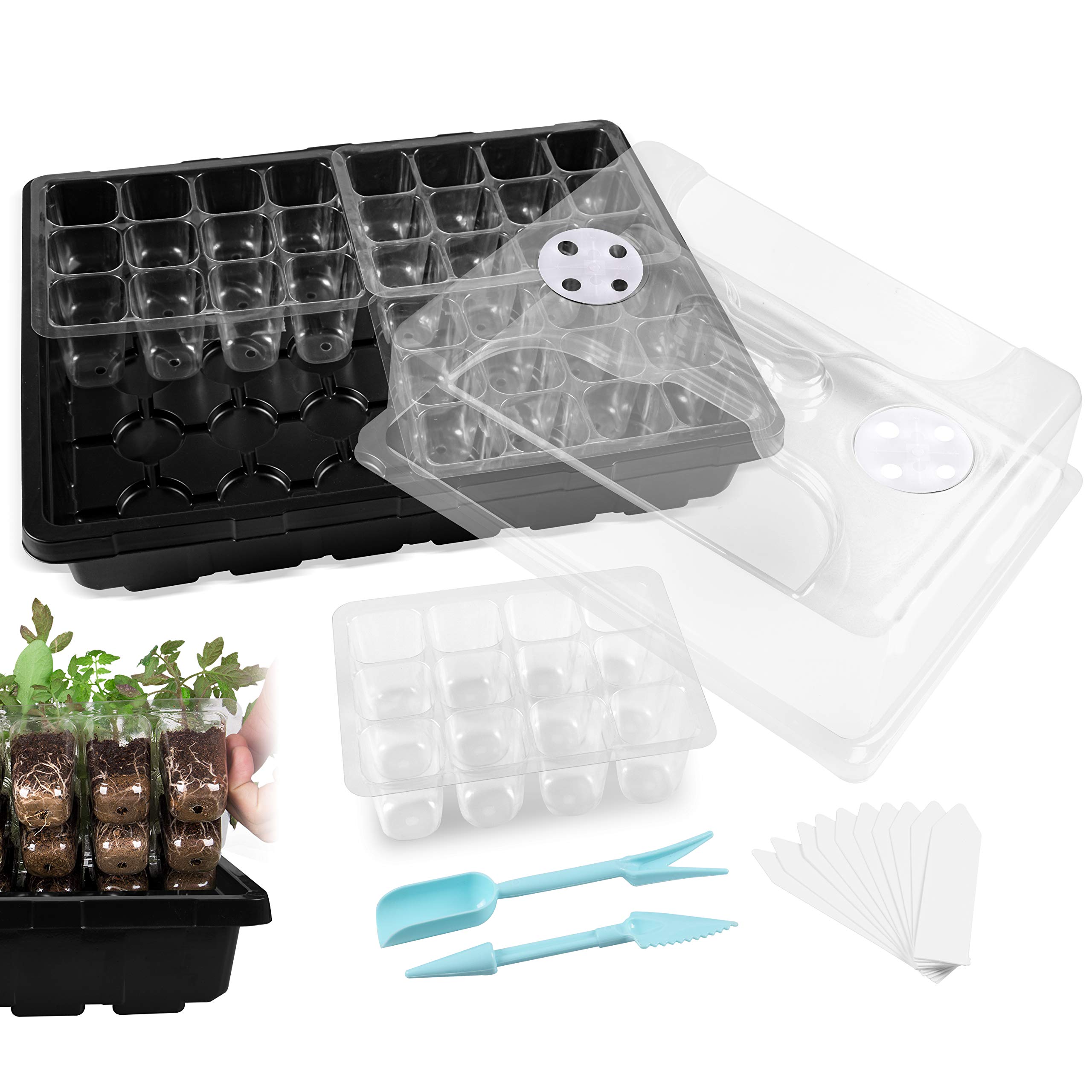 Buy MIXC 3set 144cell Sturdy Seed Starter Tray With Humidity Dome