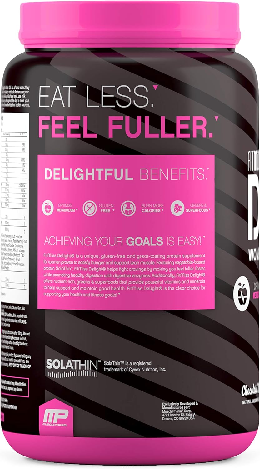 FitMiss Delight Protein Powder, Nutritional Shake, Chocolate Delight, 2 Pounds, 38 Servings: Health & Personal Care