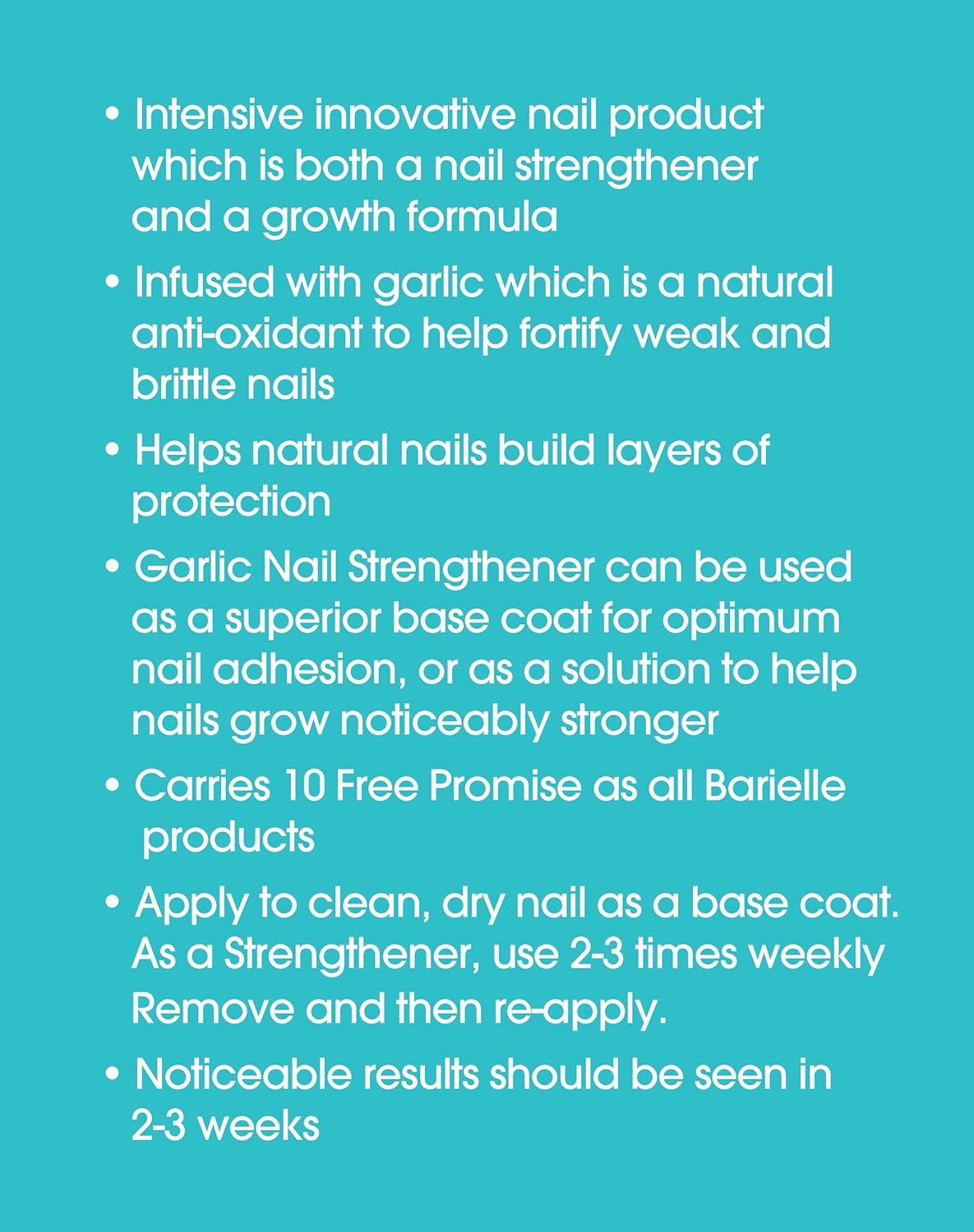 Barielle Garlic Nail Strengthener and Growth Dual Function Nail Lacquer : Beauty