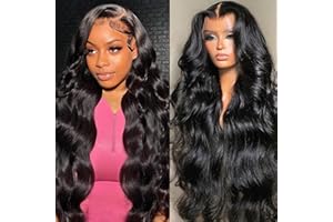 BMNH 30 Inch 13x6 Lace Front Wigs Human Hair 200 Density Body Wave HD Lace Front Wigs Human Hair 13x6 HD Lace Frontal Glueless Wigs Human Hair Pre Plucked Brazilian Virgin Human Hair Wig