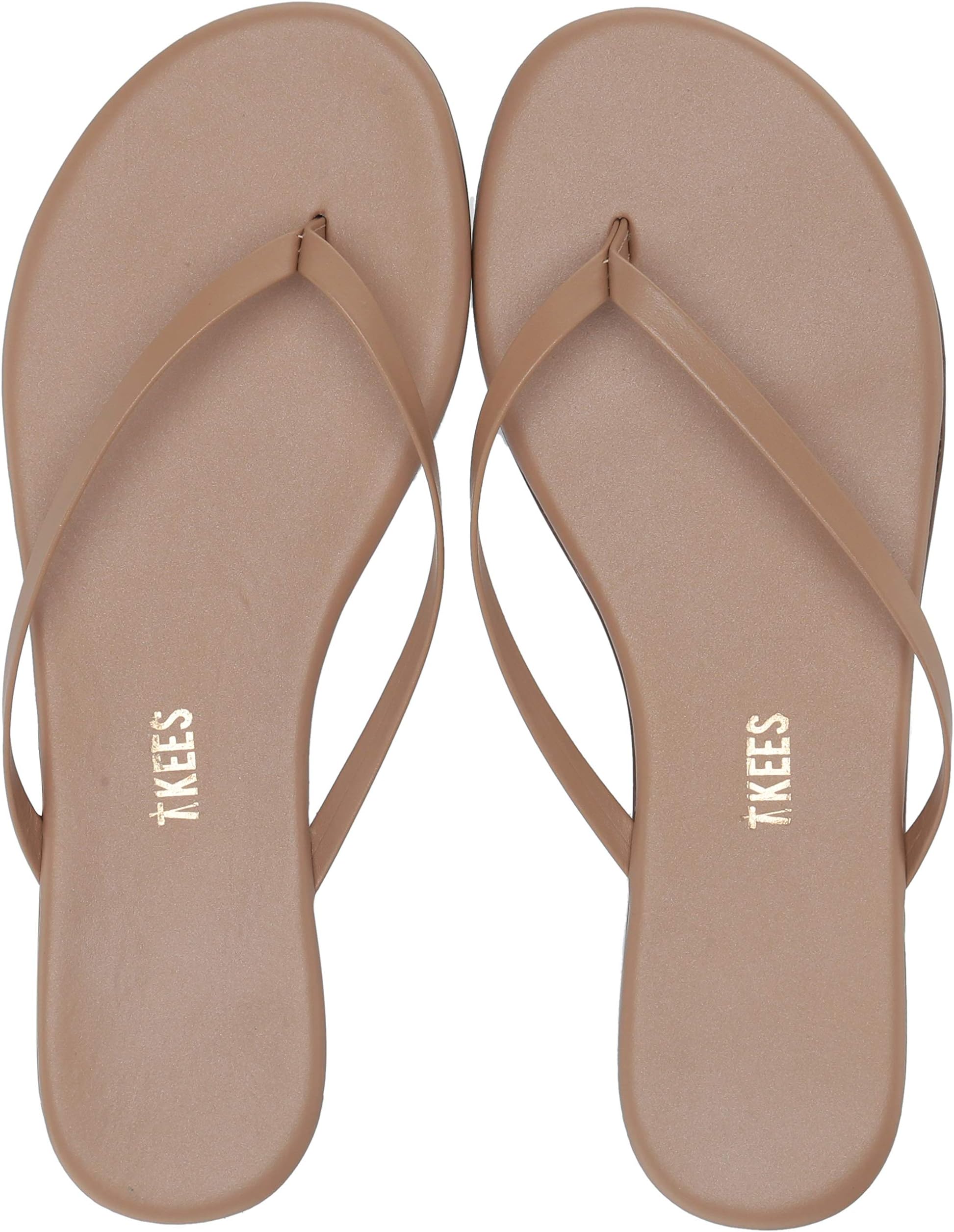 Women's Foundations Shimmer Leather Thong Sandals Flip Flops