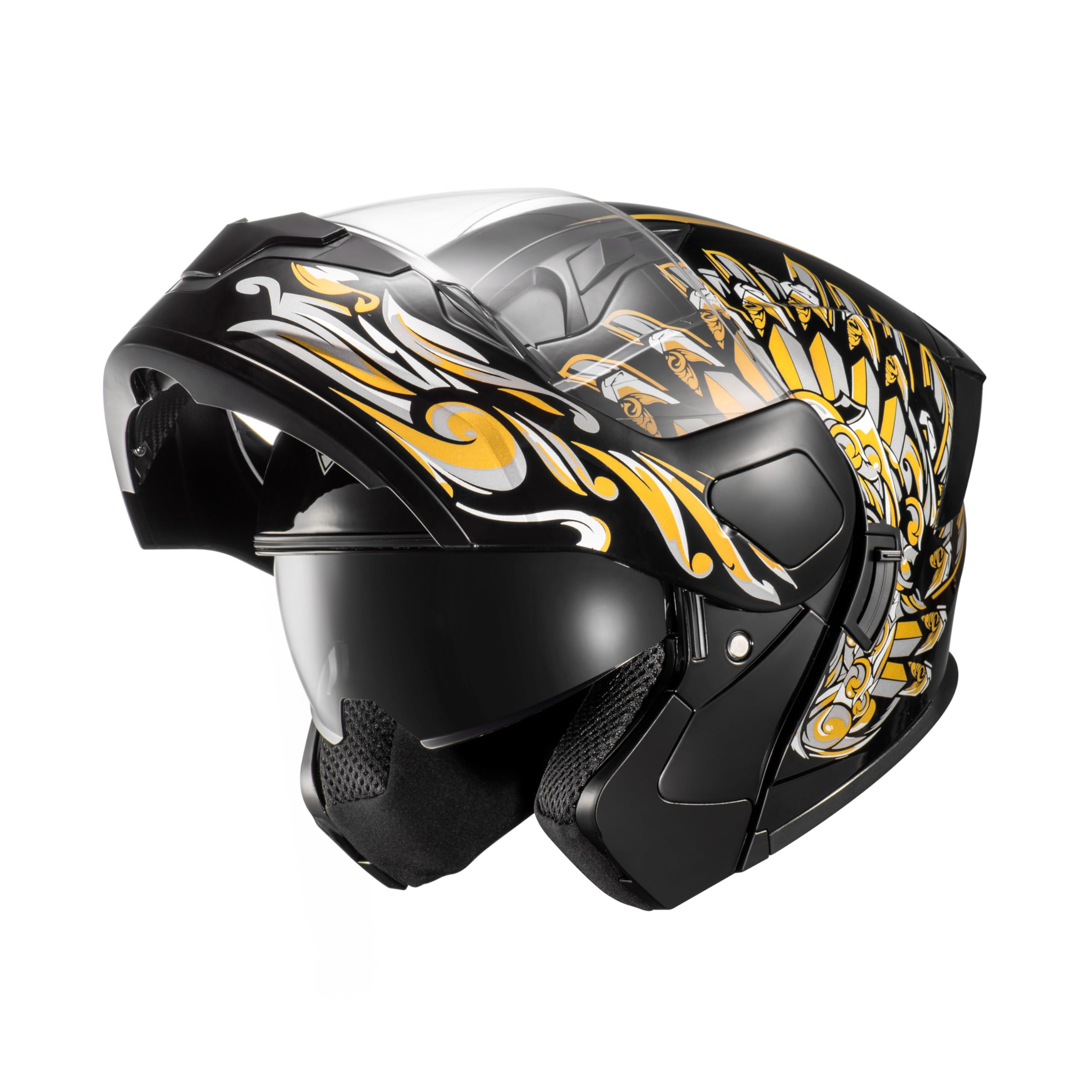 KYPARA Motorcycle Dual Visor Flip up Modular Full Face Helmet with DOT Certification of Impressionism (Michael, XL) Image