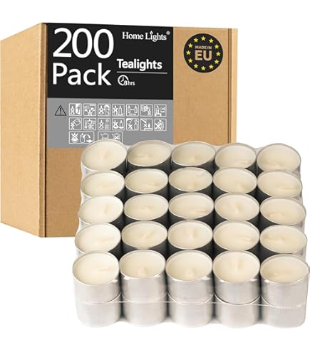 Amazon.com: Unscented White Tealight Candles -200 Packs, 6 to 7