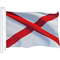 G128 - Alabama State Flag 3x5 ft Printed Brass Grommets 150D Quality Polyester Flag Indoor/Outdoor - Much Thicker and…
