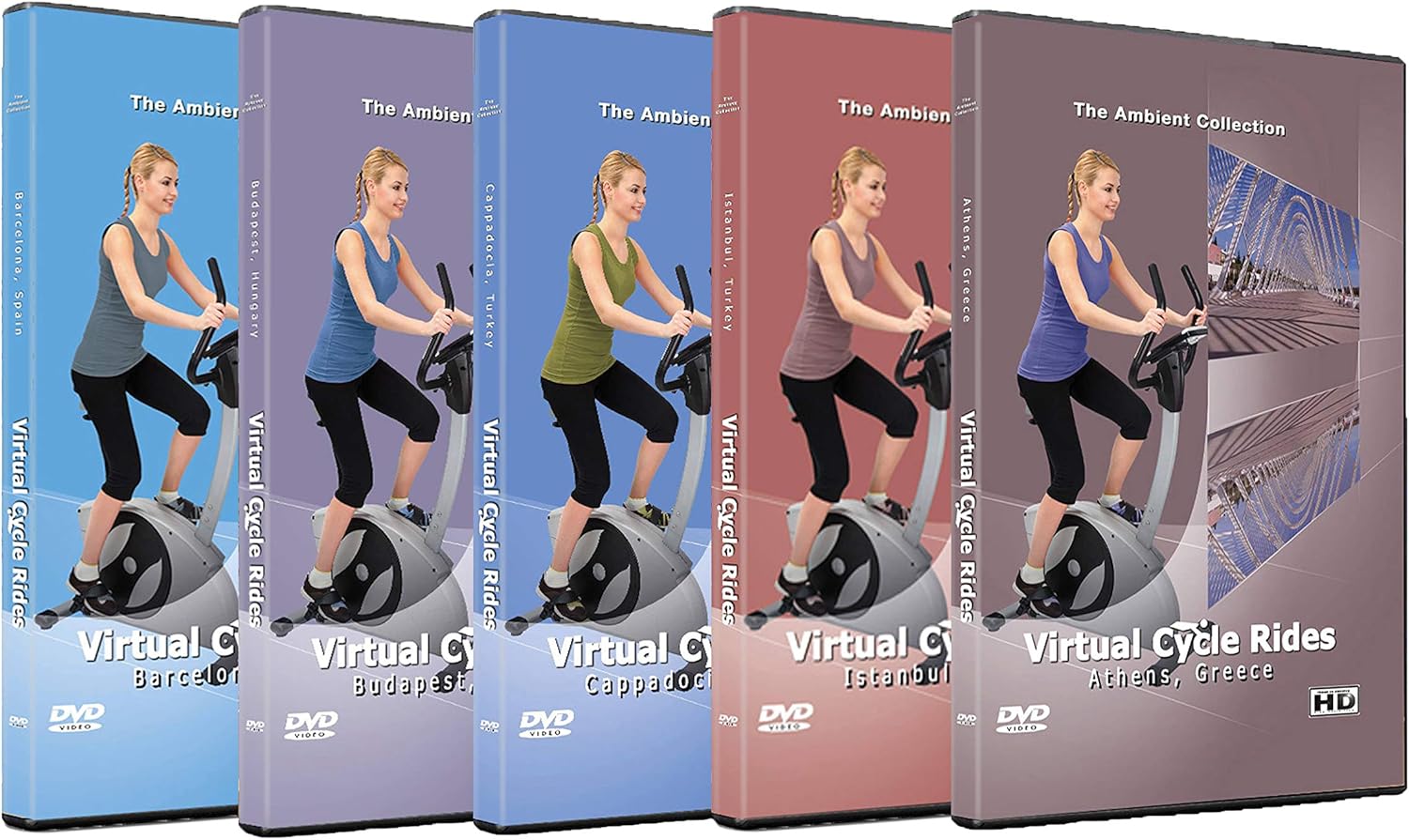 5 Disc Set Virtual Cycle Rides DVD Combo Pack - European City - Scenic ...