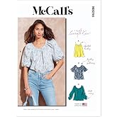 McCall's M8256A Learn to Sew Misses' Pullover Top Sewing Pattern Kit, Code M8256, Sizes XS-S-M-L-XL-XXL