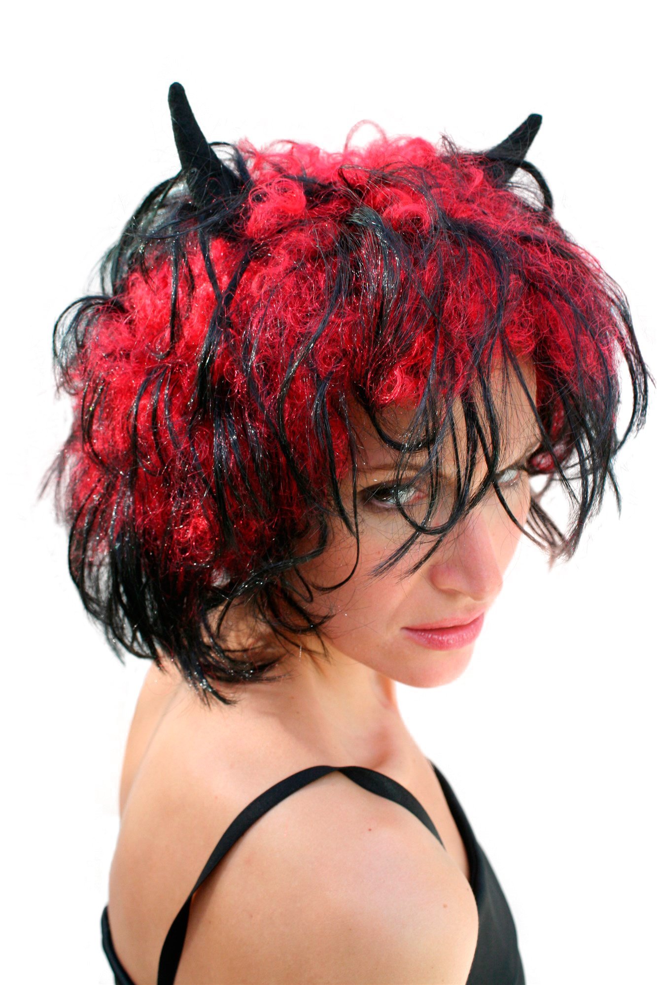 Party/Fancy Dress/Halloween WIG She-Devil Devil Demon Horns LM-707-P103+PC13 โ image 1