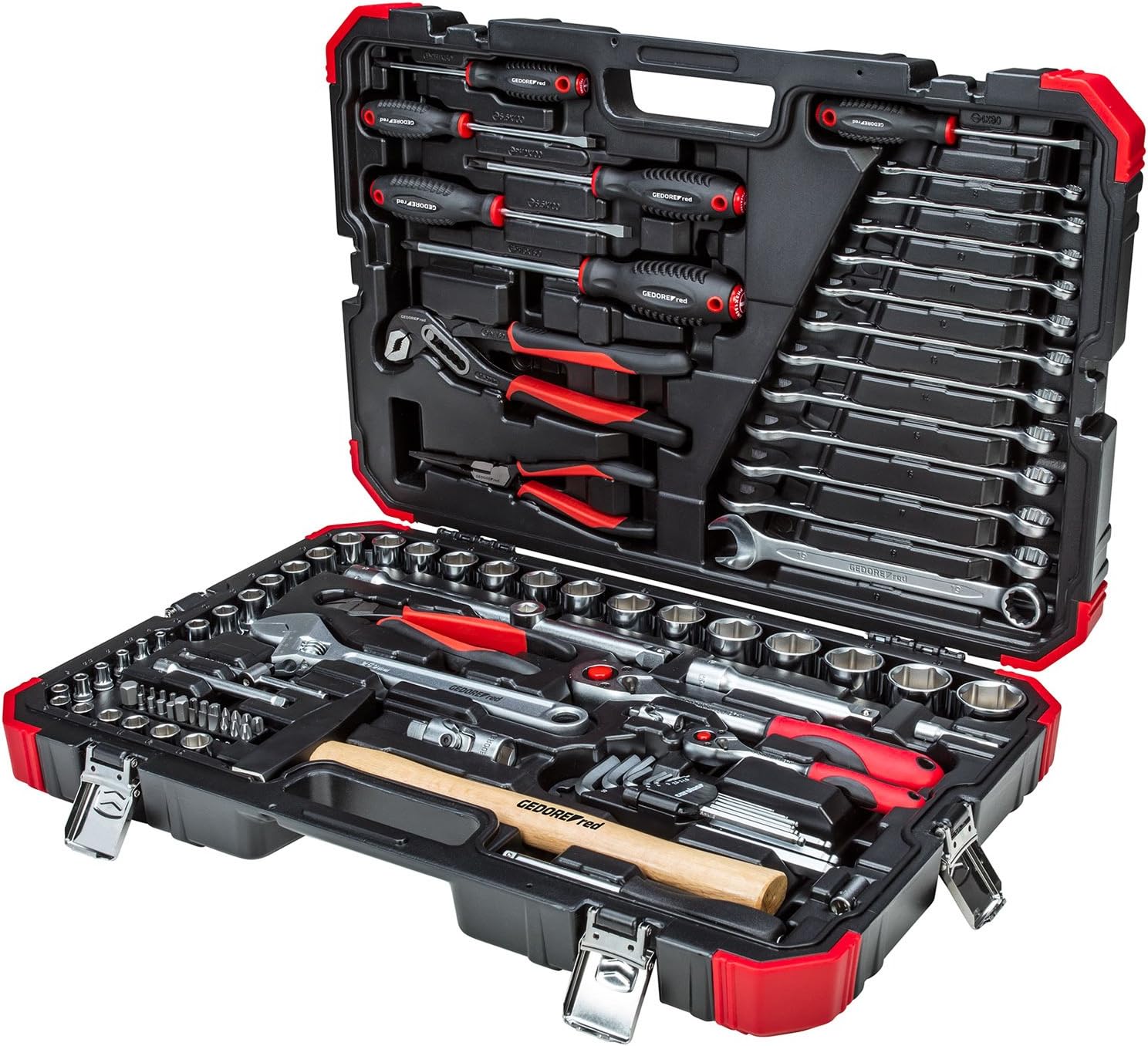 Gedore Red Socket Wrench Set 1/4 "+ 1/2" 100 Pieces, 1/4 + 1/2 Zoll - Image 4