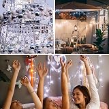 LITYBY 120LED Mains Fairy Lights 49ft Waterproof 8 Modes Remote Cold White view 6