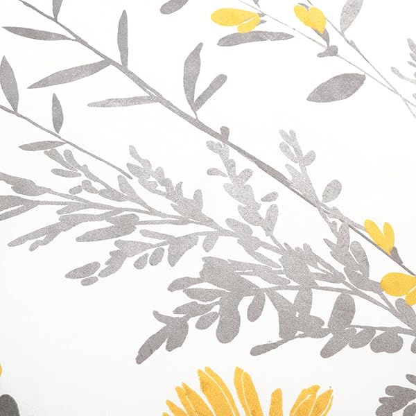 LUSH DECOR APRILE SOFT REVERSIBLE FLORAL COMFORTER SET, 8 PIECE SET, KING, YELLOW & GRAY – FLORAL BEDDING SET – KING SIZED COMFORTER – YELLOW BEDDING – SPRING HOME DECOR – COTTAGE – FARMHOUSE