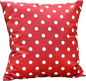 Greendale Home Fashions Outdoor Accent Pillows, Red Polka, Set of 2