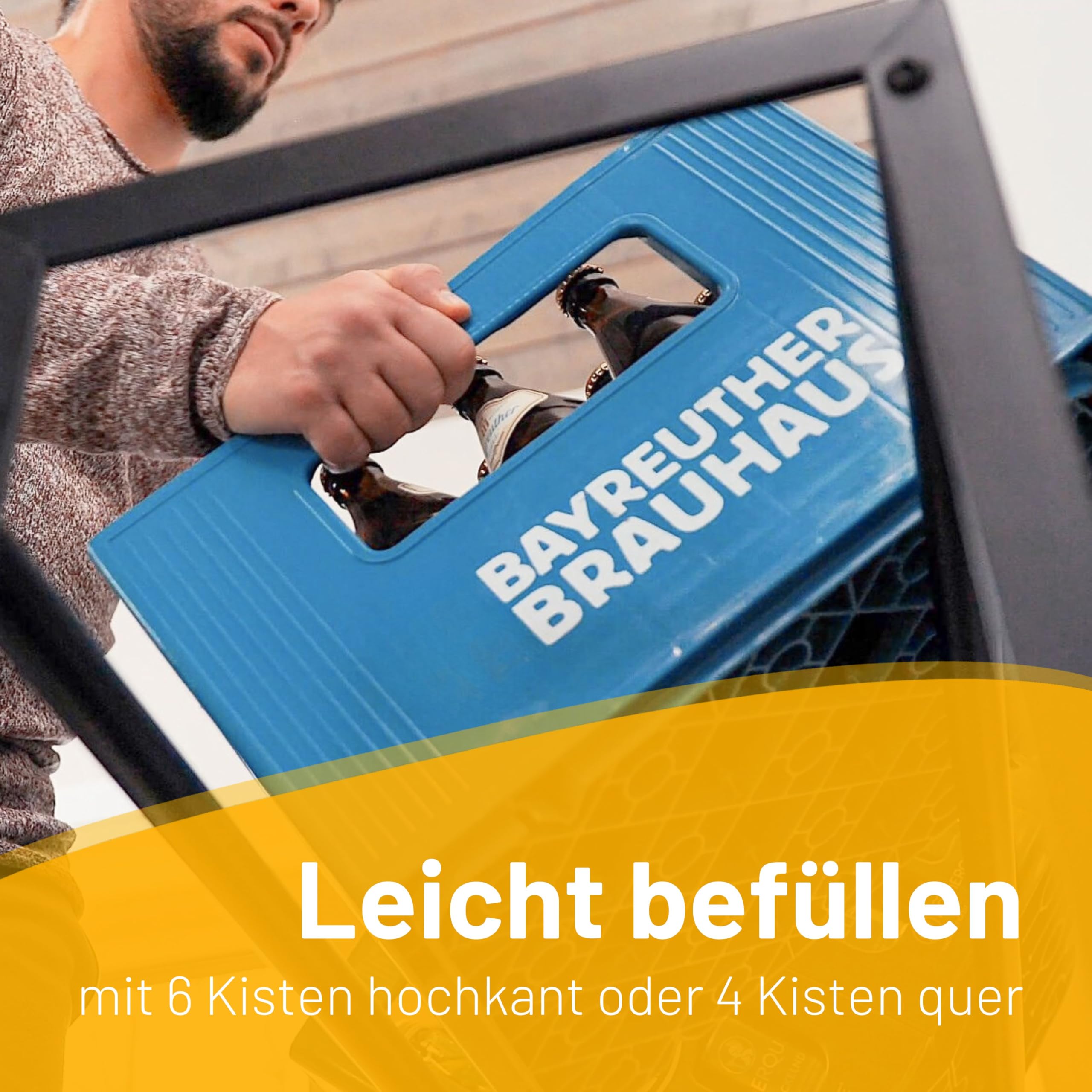 D&D Living® CRINO Getränkekistenregal 6 Kisten | Das Original Getränkeregal | Hohe Stabilität durch Metallrahmen | entwickelt in Österreich 7