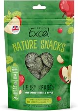 Excel Burgess Herby Hearts Treats for Rabbits and Guinea Pigs 60g