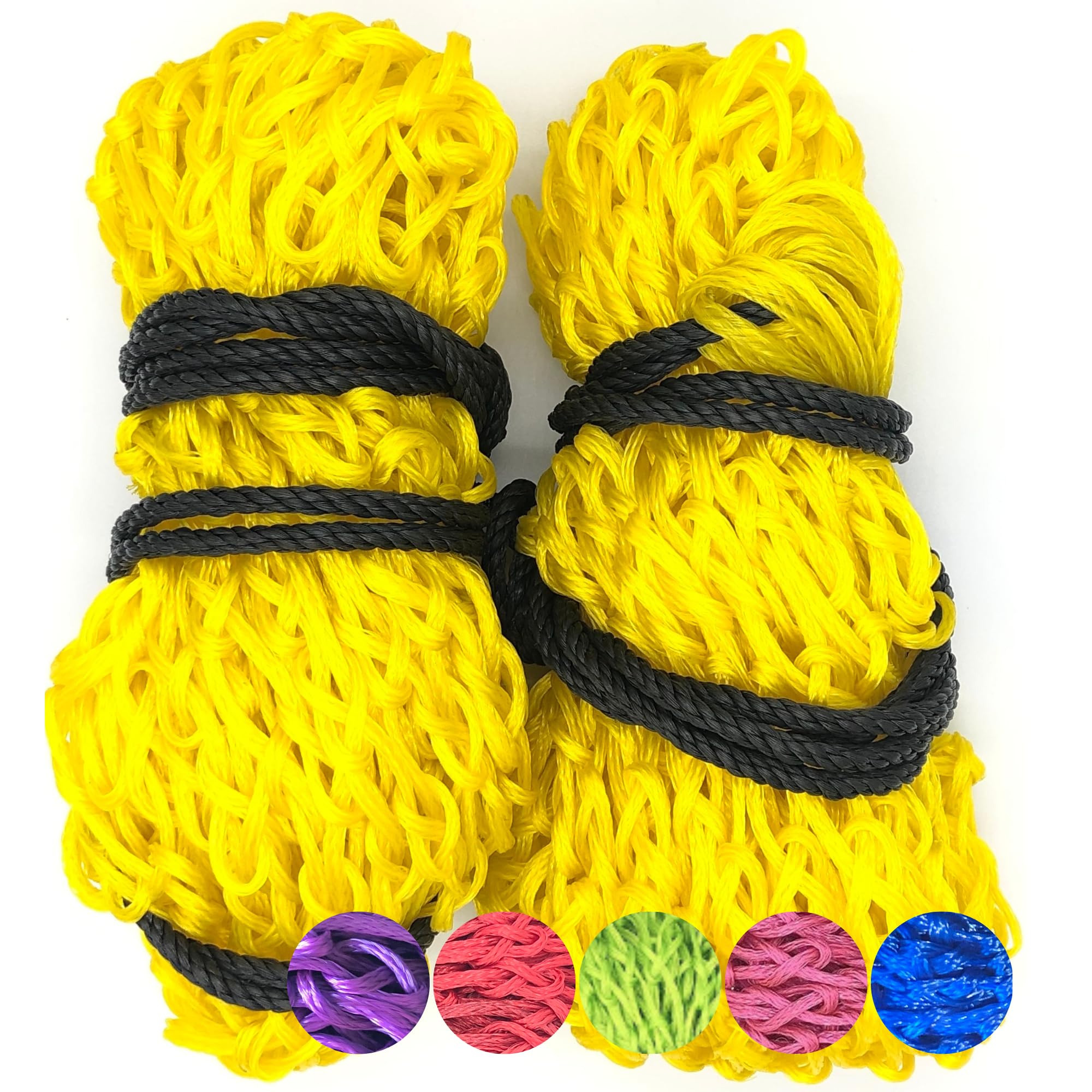 Hay Nets For Horses Small Holes - Multipack Hay Feeder For Greedy Horses 0.8 Inch Small Hole. Dasiy Equestrian Haynet Horse Accessories / Horse Equipment, Haylage Nets For Horses (30 Inch, Yellow)