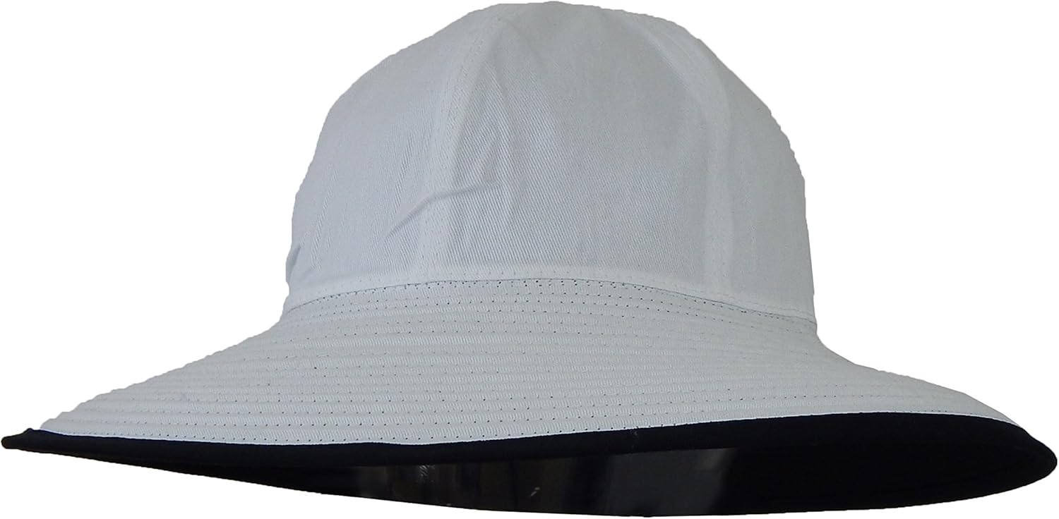 White Foldable UV Blocking Sun Hat for Outdoors, Roll Up Style, SPF 50+ at Amazon Women’s