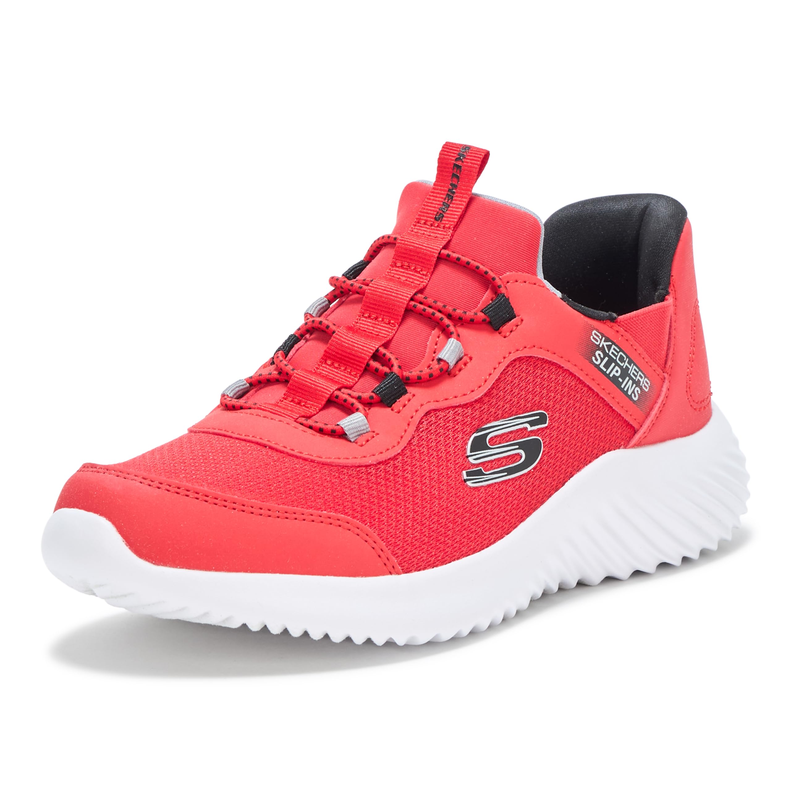Skechers Kids Bounder - Brisk-Burst Sneaker, Red/Black, 11.5 Little Kid Image Skechers Kids Bounder - Brisk-Burst Sneaker, Red/Black, 11.5 Little Kid Image