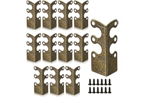 12 Pcs Skiffers Baseboard Corner Protectors,Solid Skirting Board Protectors Vintage Metal Baseboard Solid Vintage Protector (