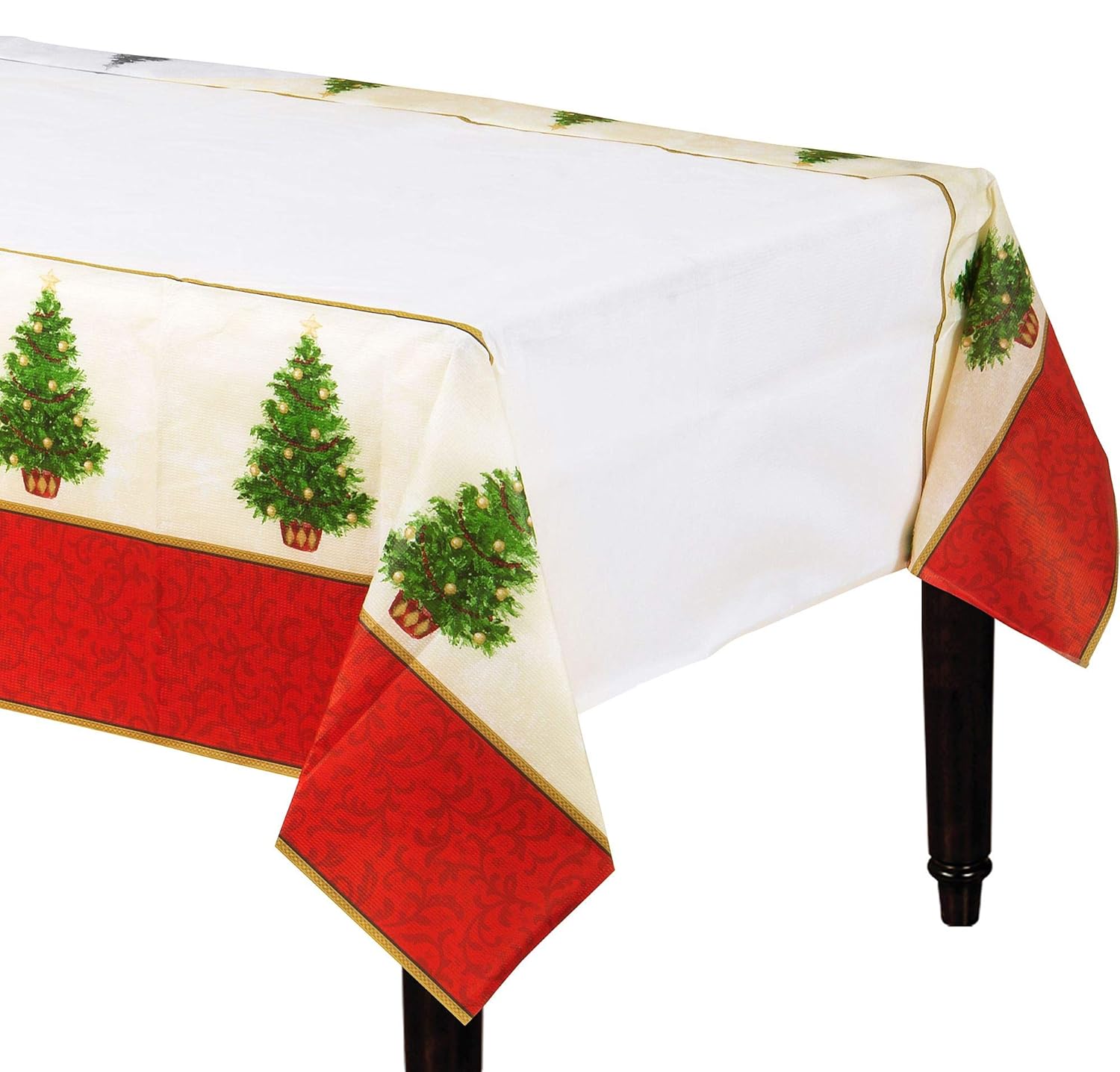 amscan Classic Christmas Tree Paper Table Cover Party