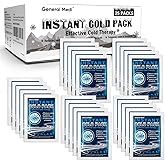 General Medi Instant Ice Cold Pack (4”x 5.5”) – 25 Packs Disposable Cold Therapy Ice Packs for Pain Relief, Swelling, Inflammation, Sprains, Toothache – for Athletes & Outdoor Activities