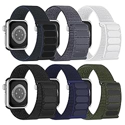 6 Pack Sport Nylon Loop Band Compatible with Apple