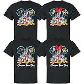 Custom Matching Family Vacation Shirts, Group and Friends Magical Kingdom Tees, Personalized Family Trip Mickey Minnie Shirts