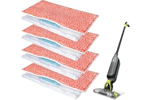 KVLZ Reusable Vacmop Replacement Pads Refills Compatible with Shark Vacmop VM252 VM250 VM200 VC205 VM190 Vacuum Mop Pad Refills (4 PCS)
