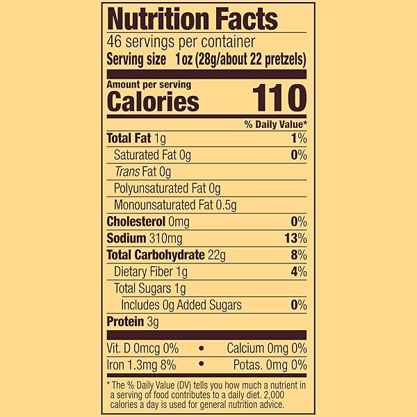 SNYDER’S OF HANOVER PRETZEL SNAPS, 46 OZ CANISTER
