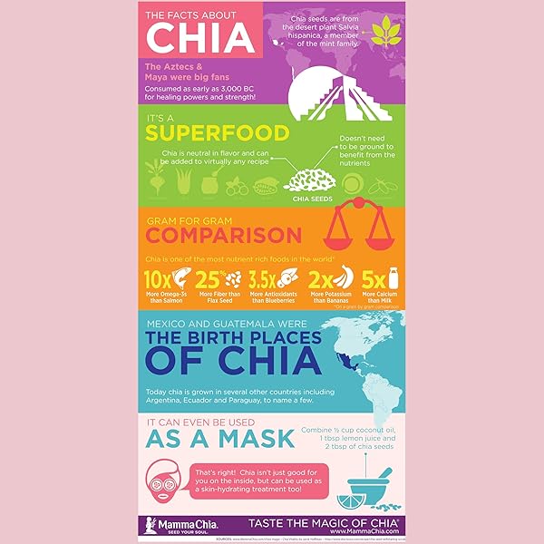 MAMMA CHIA ORGANIC CHIA SEEDS, BLACK, 12 OUNCE (PACK OF 1)