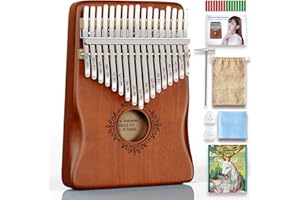 HEEFROLE Kalimba Thumb Piano 17 Key, Classic African Traditional Musical Instruments Portable Finger Piano Advanced Solid Mahogany Mbira Finger Thumb Piano 17 Key for Beginners Music Enthusiasts