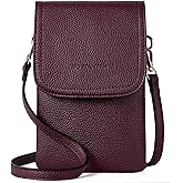 BOSTANTEN Vegan Leather Small Crossbody Bags for Women Designer Cell Phone Bag Wallet Purses Adjustable Strap