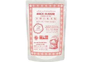Soeos Rice Flour 16 Ounce (Basic), 1 Pound (Pack of 1) , Rice Flour for Baking or Cooking with Resealable Bag, All Natural for Sourdough Bread, Vegan, Gluten-Free