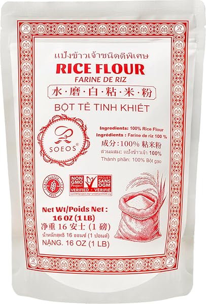 SOEOS RICE FLOUR 16 OUNCE (BASIC), 1 POUND...