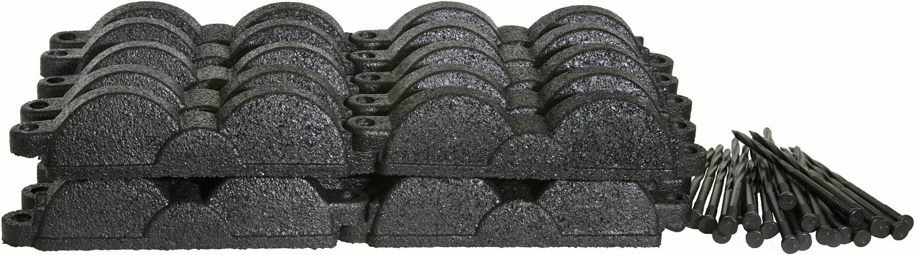 Valley View Industries 20 ft., 12 in. Pieces Black Rubber Edging
