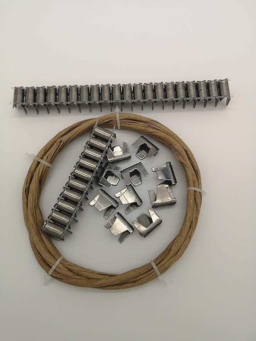 Hoowen Spring Repair Kit 20 Gauge Furniture Paper Wrapped Covered Wire Stay Wire Clips For Sofa Springs 20ft 40pcs Clips Hoowen Spring Repair Kit 20 Gauge Furniture Paper Wrapped Covered Wire Stay Wire Clips For Sofa Springs 20ft 40pcs Clips