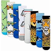 Odd Sox – Big Kids 8-Pack Novelty Themed Crew Socks Bundle-Shoe Sizes 3–5 – Soft, Comfortable, Great Durable Gift for Kids
