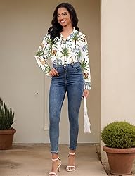 SHESHOW Pajamas for Women Set Long Sleeve Button