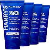 Harry's Shaving Cream for Men with Aloe and Eucalyptus - 2 oz (4 Pack) | Conditions Skin and Softens Facial Hair - TSA Approved Travel Essentials - Safe for Sensitive Skin