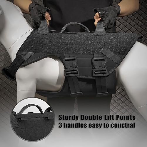 PETAC GEAR Tactical Dog Harness K9 Dog Training Vest Adjustable