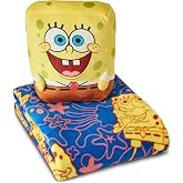 Northwest Spongebob Spongey Smiles Hugger Pillow &amp; Silk Touch Throw Blanket Set, Stuffed Animal, 50x60 inch Blanket and 11 inch Plushie