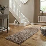 Abaseen Shaggy Rug 120x170 cm Light Beige Thick Pile Non-Slip Living Room view 6