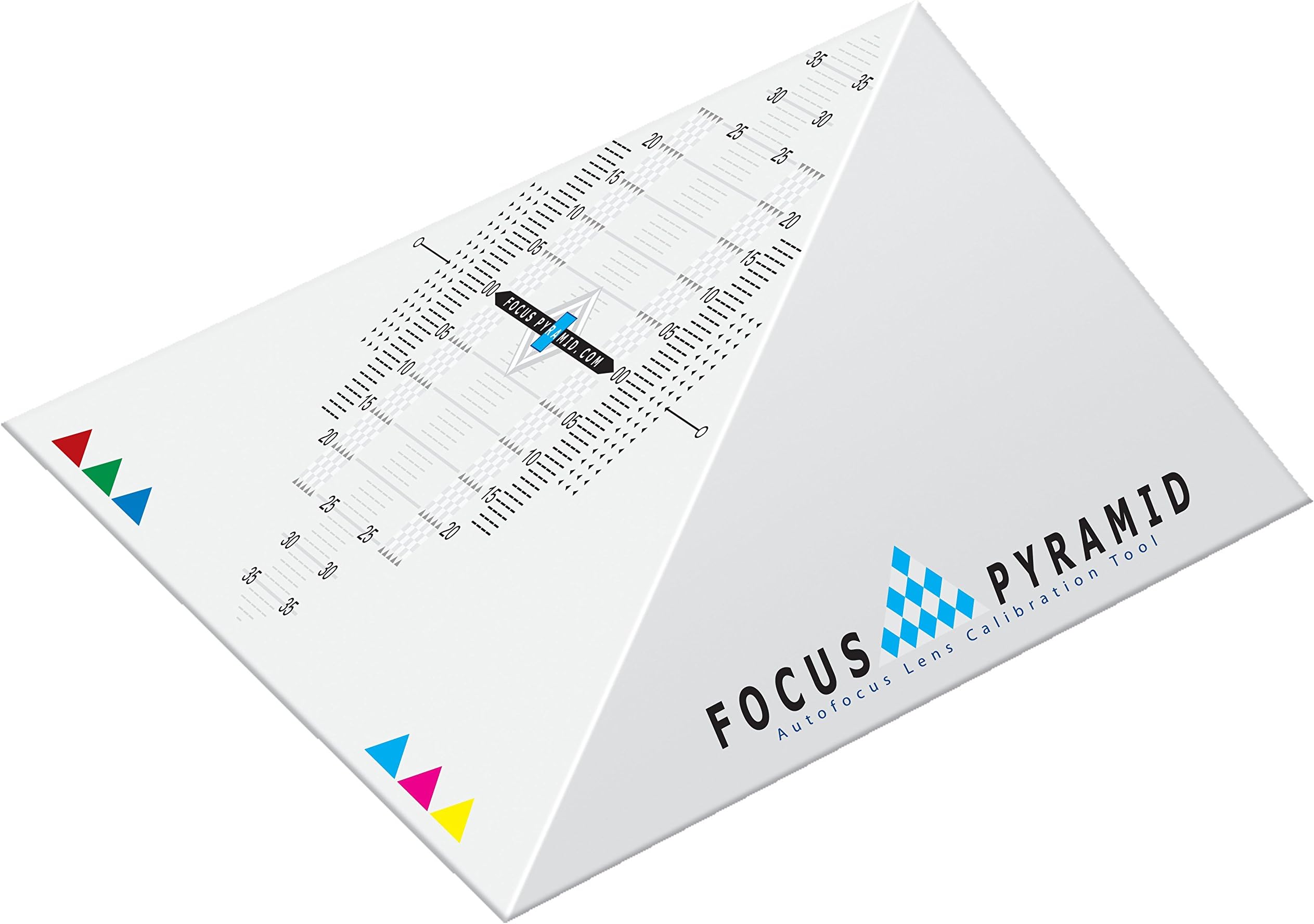Focus Pyramid AutoFocus Lens Calibration Tool Focusing Target & Test Chart for Micro AF Fine Tuning Adjustment & Alignment DSLR Cameras Canon Nikon Sony Panasonic Olympus FujiFilm