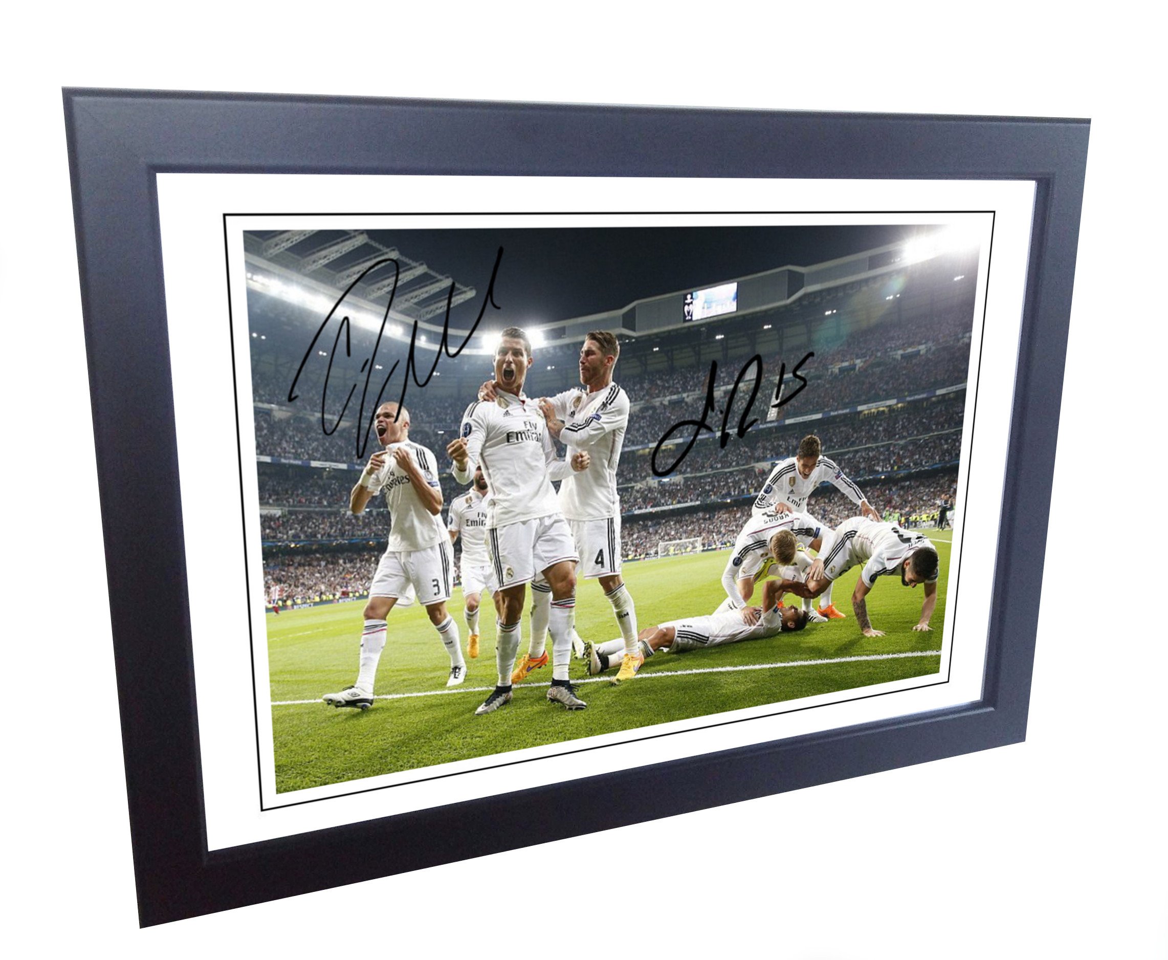 Kitbags & Lockers 12x8 A4 Signed Cristiano Ronaldo Sergio Ramos Real Madrid Autographed Photo Photograph Picture