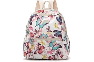 Pealwel Mini Backpack Purse for Women,Small Nylon backpacks for Ladies Backpacks Women Anti Theft Travel Bag (Butterfly)