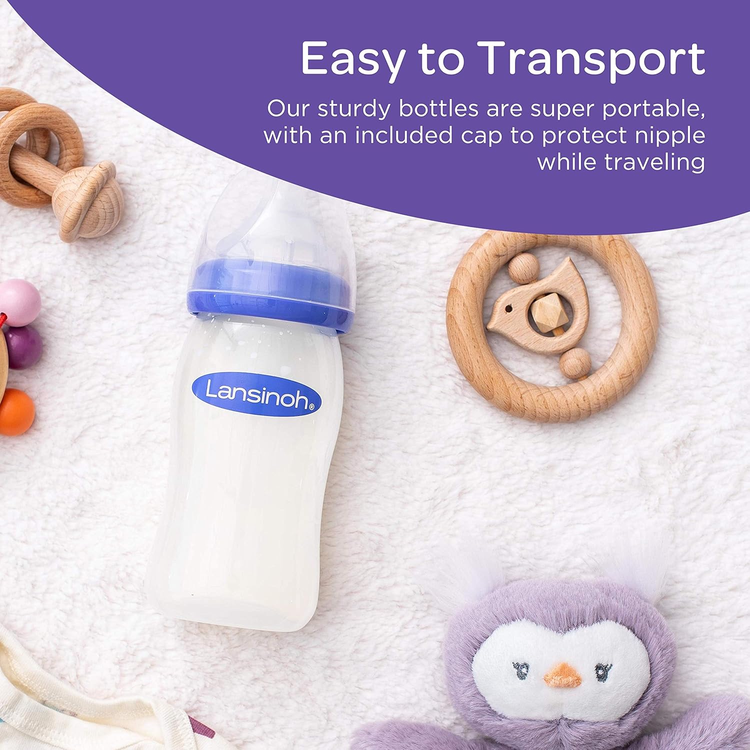 Lansinoh Breastfeeding Bottles for Baby, 5 Ounces, 3 count : Baby