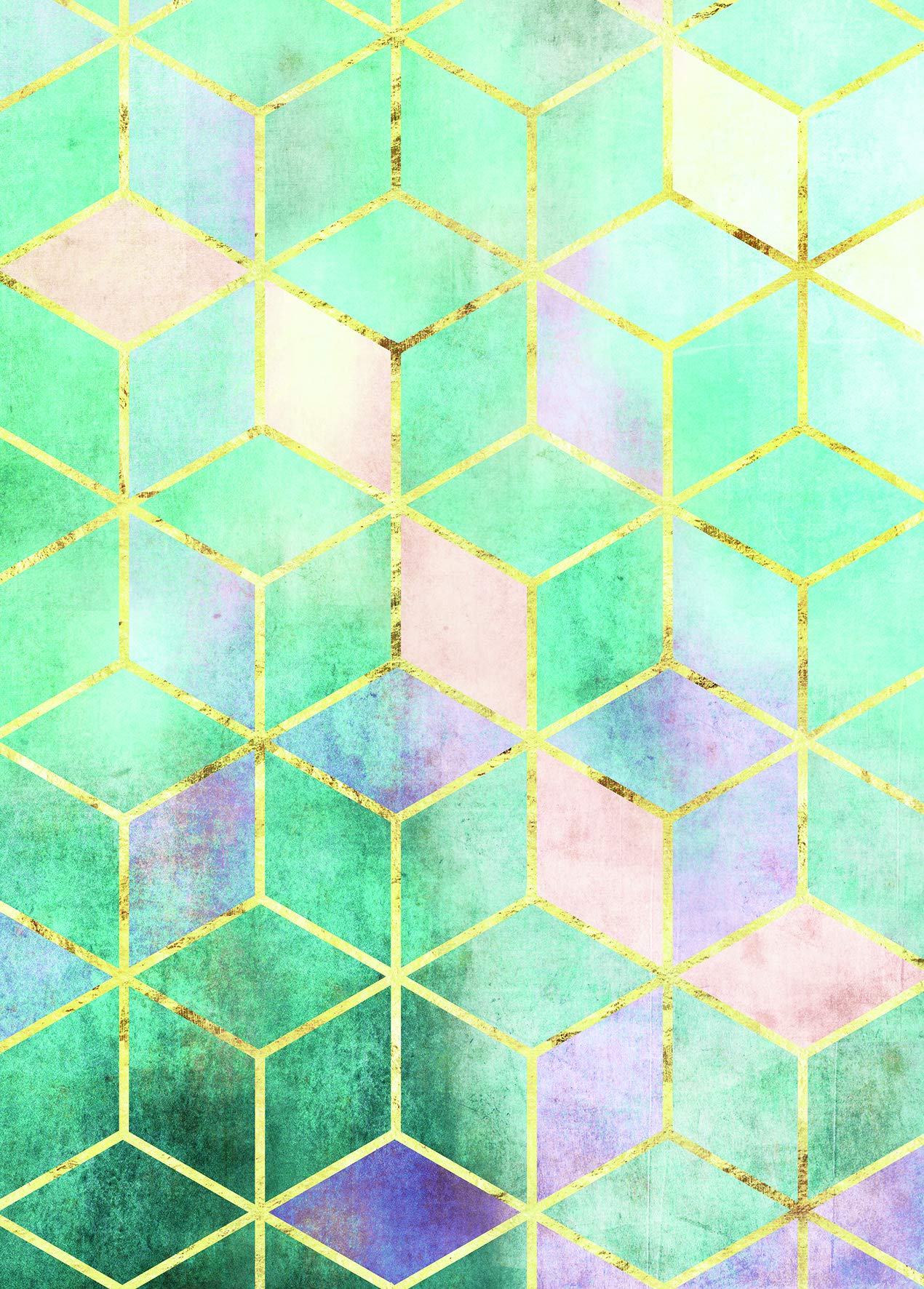 Komar Wall Picture Mosaic Verde Poster Picture Living Room Bedroom Decoration Art Print Without Frame P092C-50x70 Size 50 x 70 cm (Width x Height)