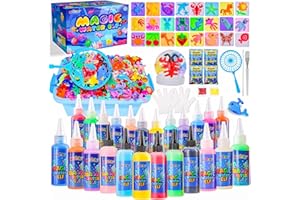 MGparty Magic Water Elf Toy Kit for Kids, Aqua Fairy DIY Water Gel Craft Set with 24 Magic Gels and 24 Shape Molds, Squishy Maker Water Pets Sensory Toys Christmas Gifts for Girls Boys Ages 3+