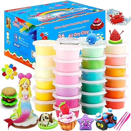 air dry coloured clay