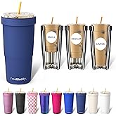 Frost Buddy Togo Buddy | 30 oz Stainless Steel Vacuum Insulated Tumbler | To Go Coffee Cup – Iced Coffee Cups, Iced Coffee Sleeve, Travel Mug, Thermal Cup for Hot & Cold Drinks, Dunkin Cup (Navy)