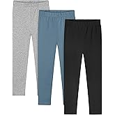 Resinta Toddler and Baby Girls Leggings Pants Full Length Cotton Basic Leggings Multipack Stretchy Soft Tights Pants