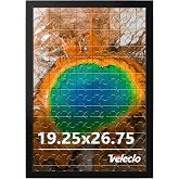 Veleclo 19.25x26.75 Picture Frame for Wall Display, 19.25x26.75 Black Picture Frame with Shatter Resistant Plexiglass, Stable and Sturdy Puzzle Frame for Wall Display, Handpicked Gift Collection